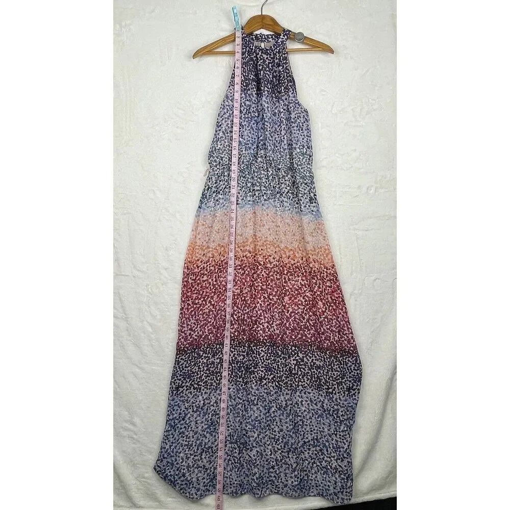 Donna Ricco Maxi Dress Womens Size 8 Sleeveless Lined Multicolor Boho - Picture 13 of 14